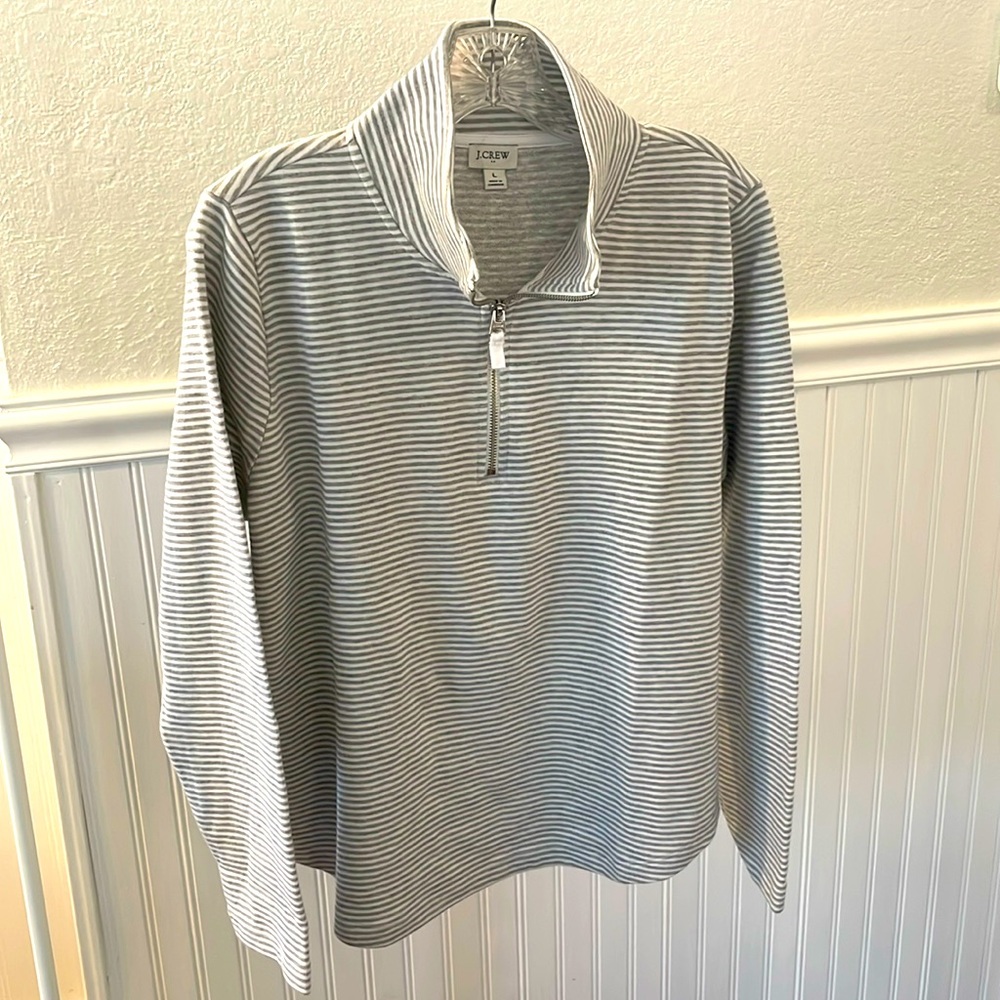 NWOT - J. Crew terry half zip pullover - Large